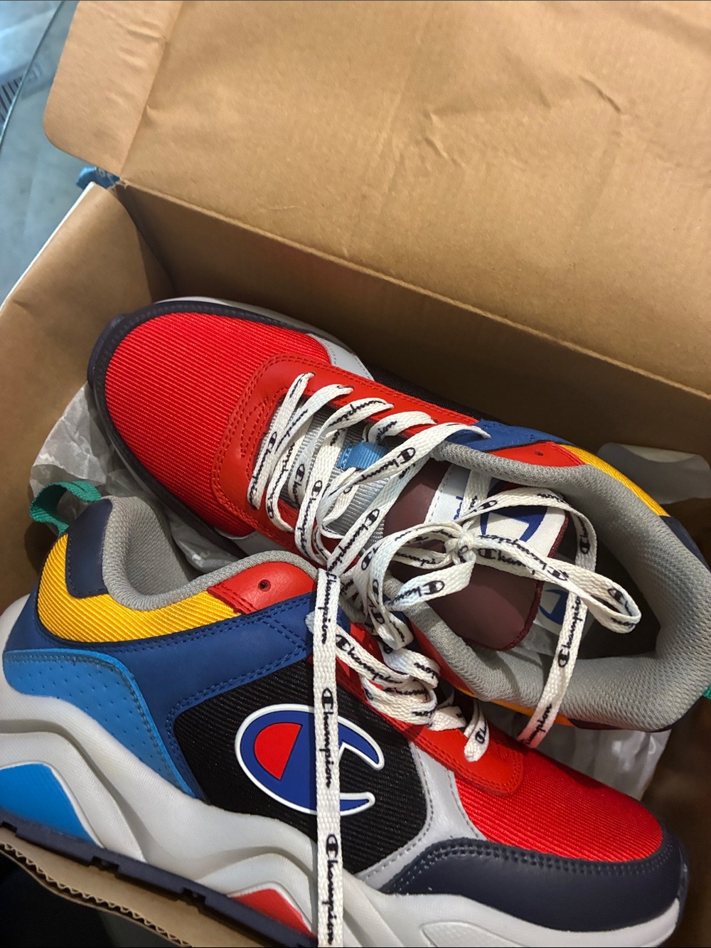 Champion Kids' Red Blue Yellow Multi-Color Sneakers